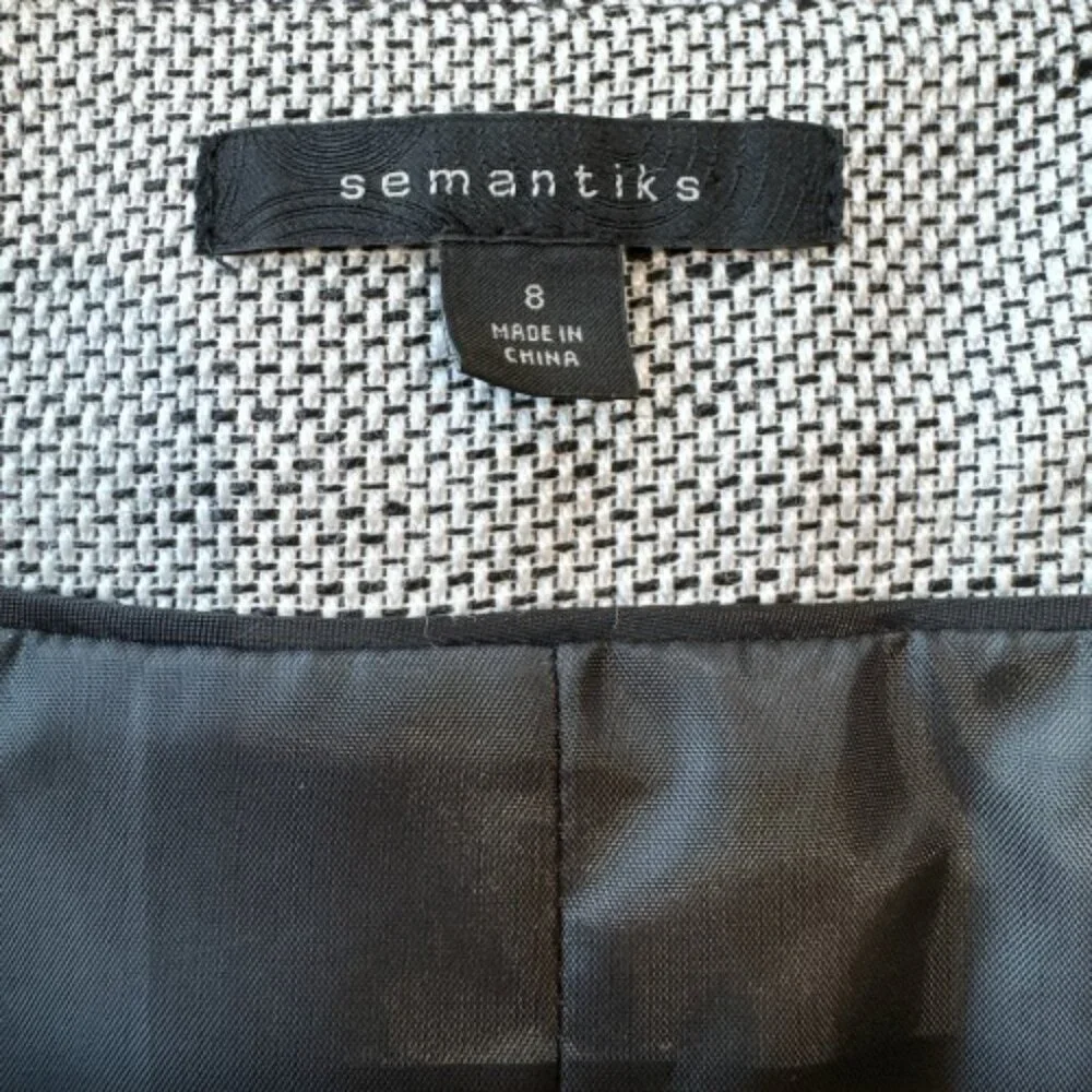 Semantiks Blazer with White & Black Accents Size 8